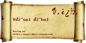 Vései Ábel névjegykártya