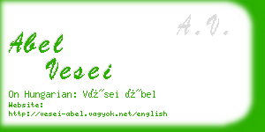 abel vesei business card